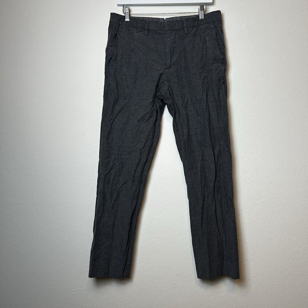 Bonobos Pants Mens 33x29 Gray Slim Fit Preppy Career Classic Casual Office